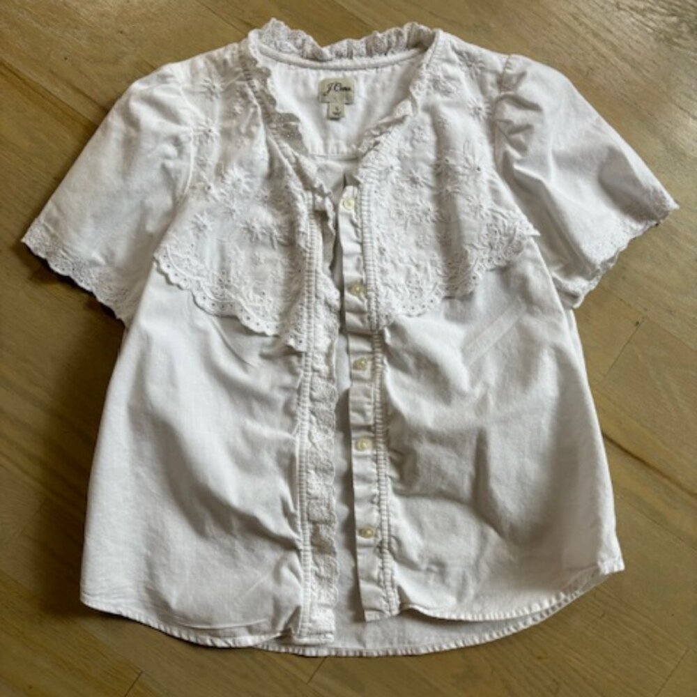 J. Crew Eyelet Blouse